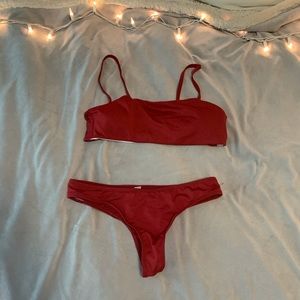 Maroon bikini set